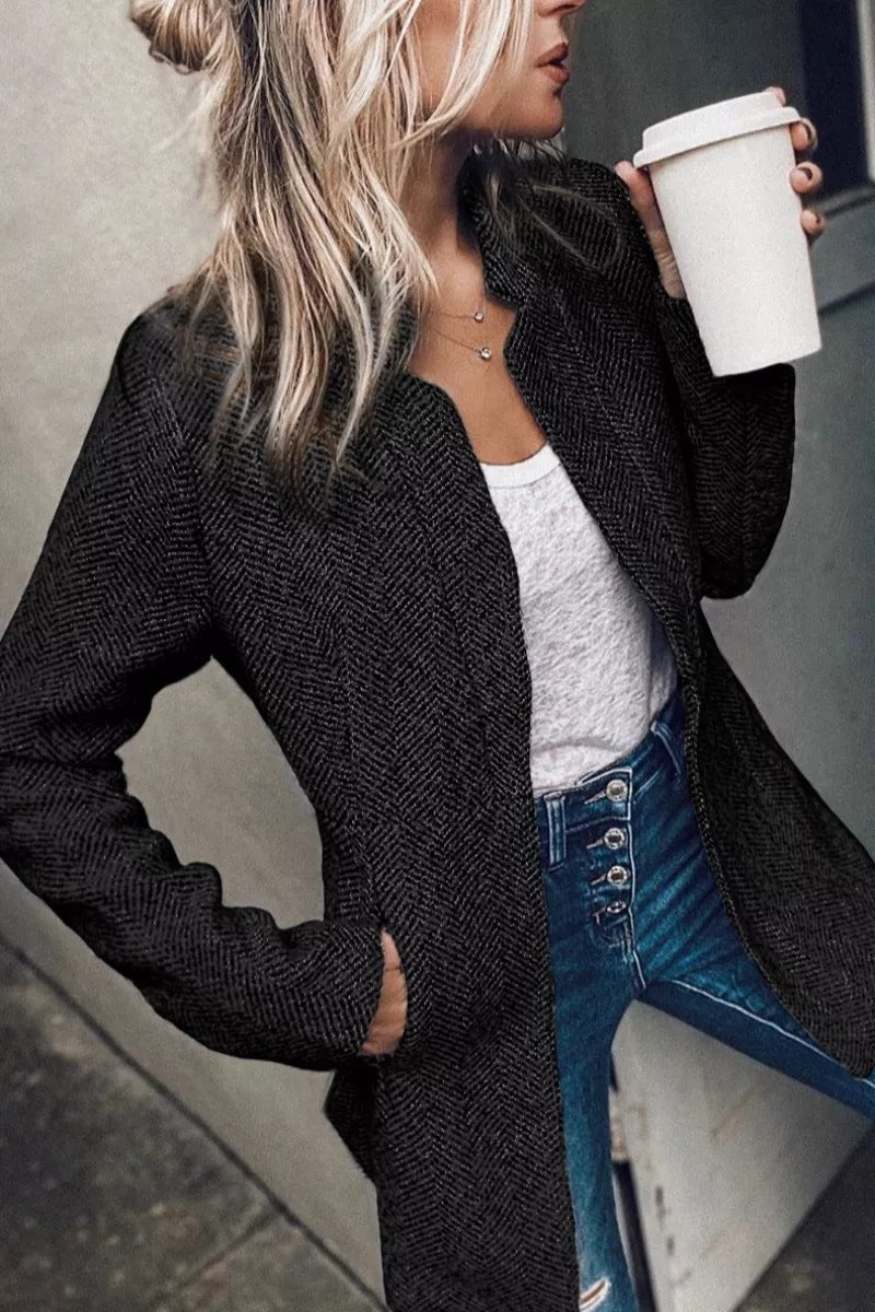 Women's Notch Lapel Casual Blazer Coat