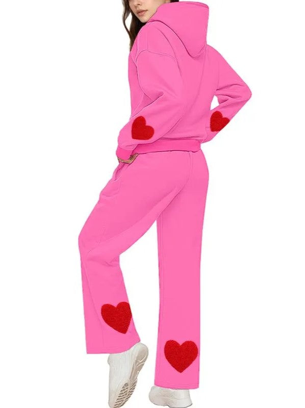 Women's Bow Detail Hoodie Sweat Set