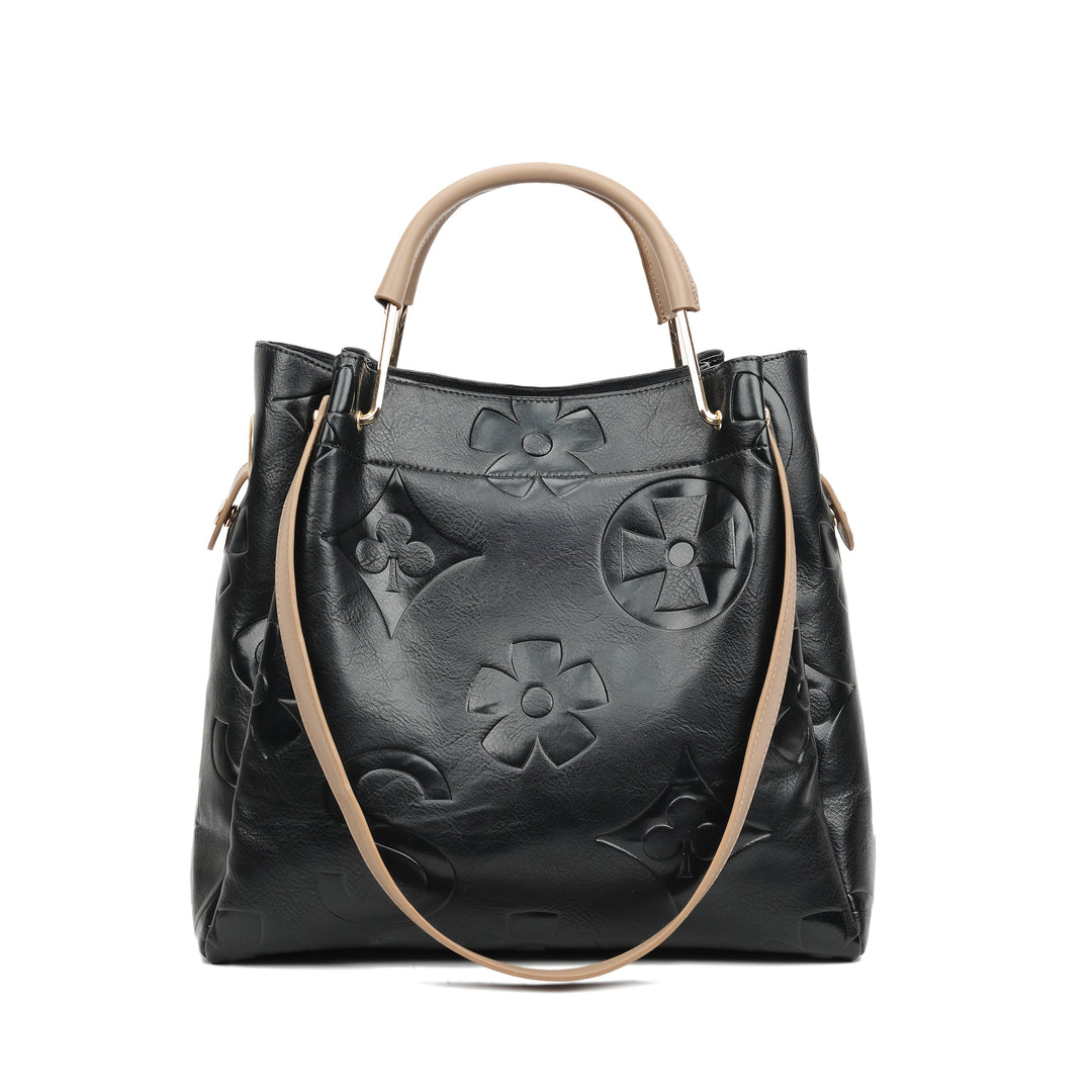 Luna | Floral Embossed Handbag