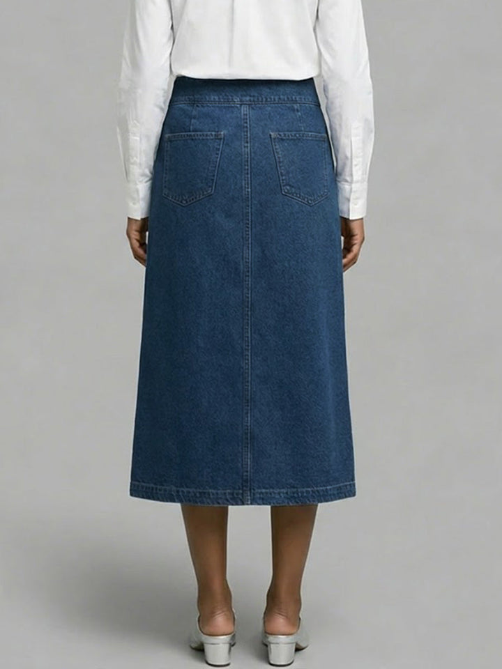 Women's High-waisted Casual Loose-fitting Denim Skirt
