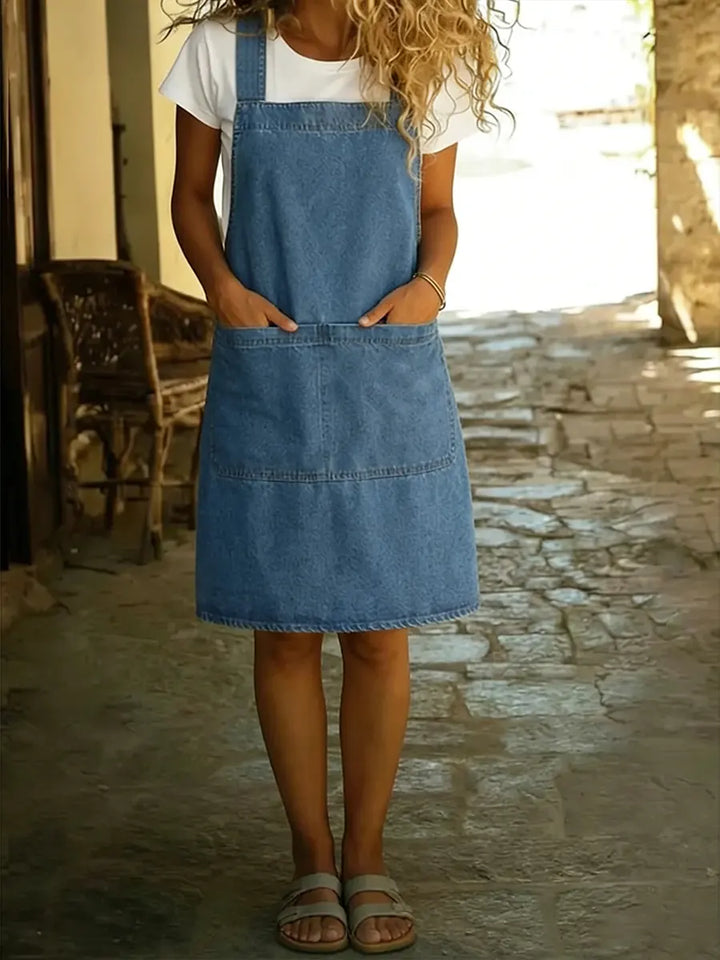 Women's Casual Denim Cotton Sleeveless Mini Dress